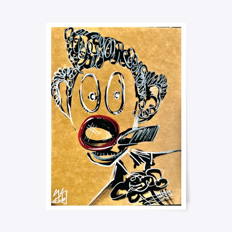 Brown Paper Clown